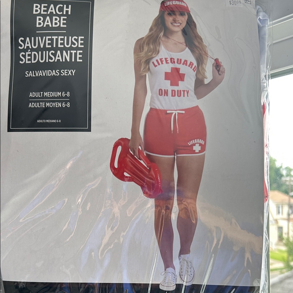 Red Lifeguard Costume Set